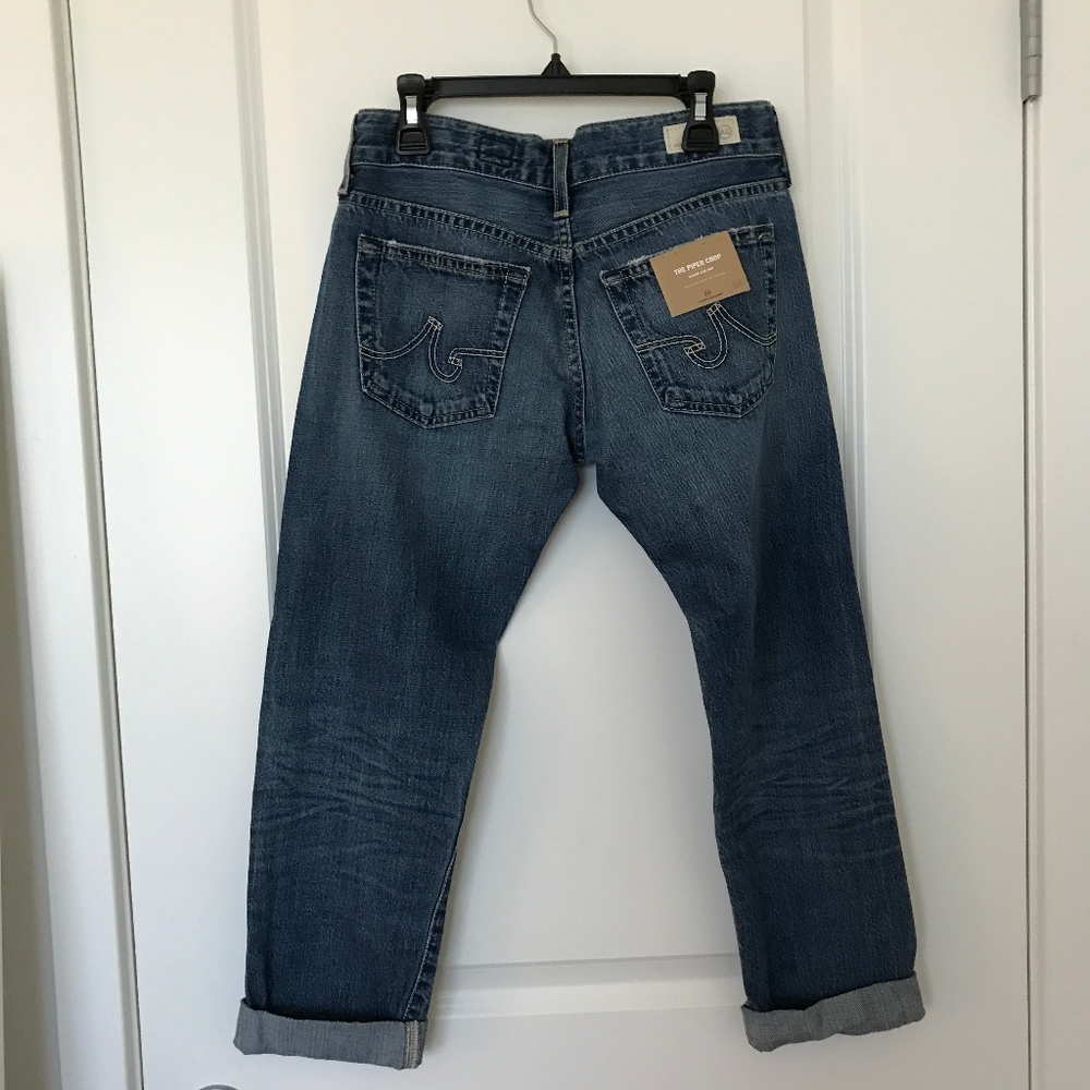 ADRIANO GOLDSCHMIED PIPER CROP JEANS, SIZE 24.